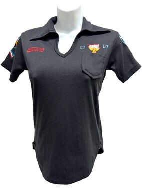 🎖️MERCURY OF CALIFORNIA🎖️RARE VTG US ARMY Embroidered PATCHES Polo Tee SHIRT🪖